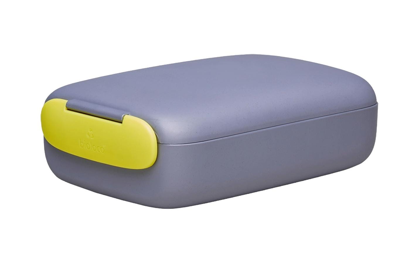 bioloco Lunchbox rectangle -Wicked yellow 13x19.5x6cm, grau/gelb
