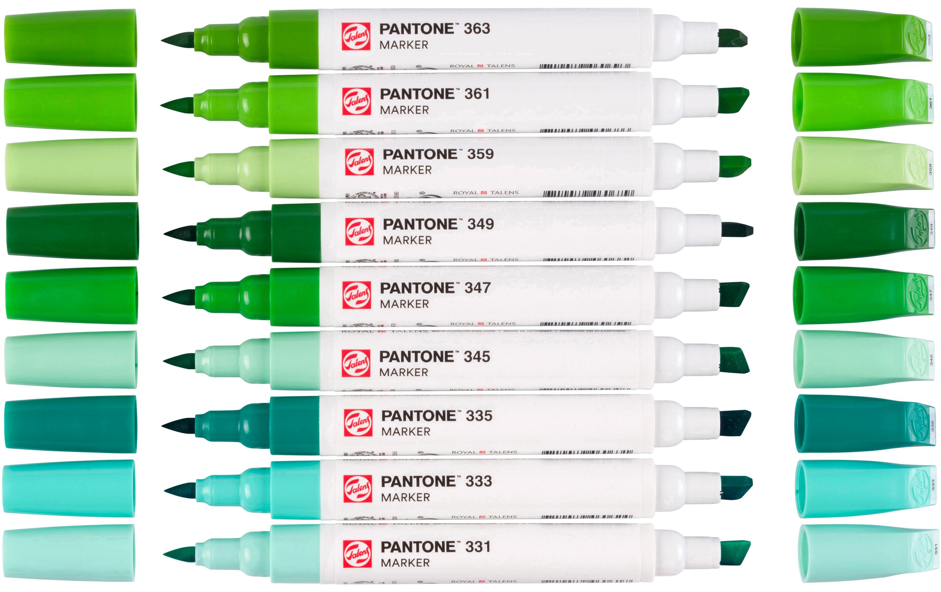 Talens Pantone Marker Set green 9 Stück