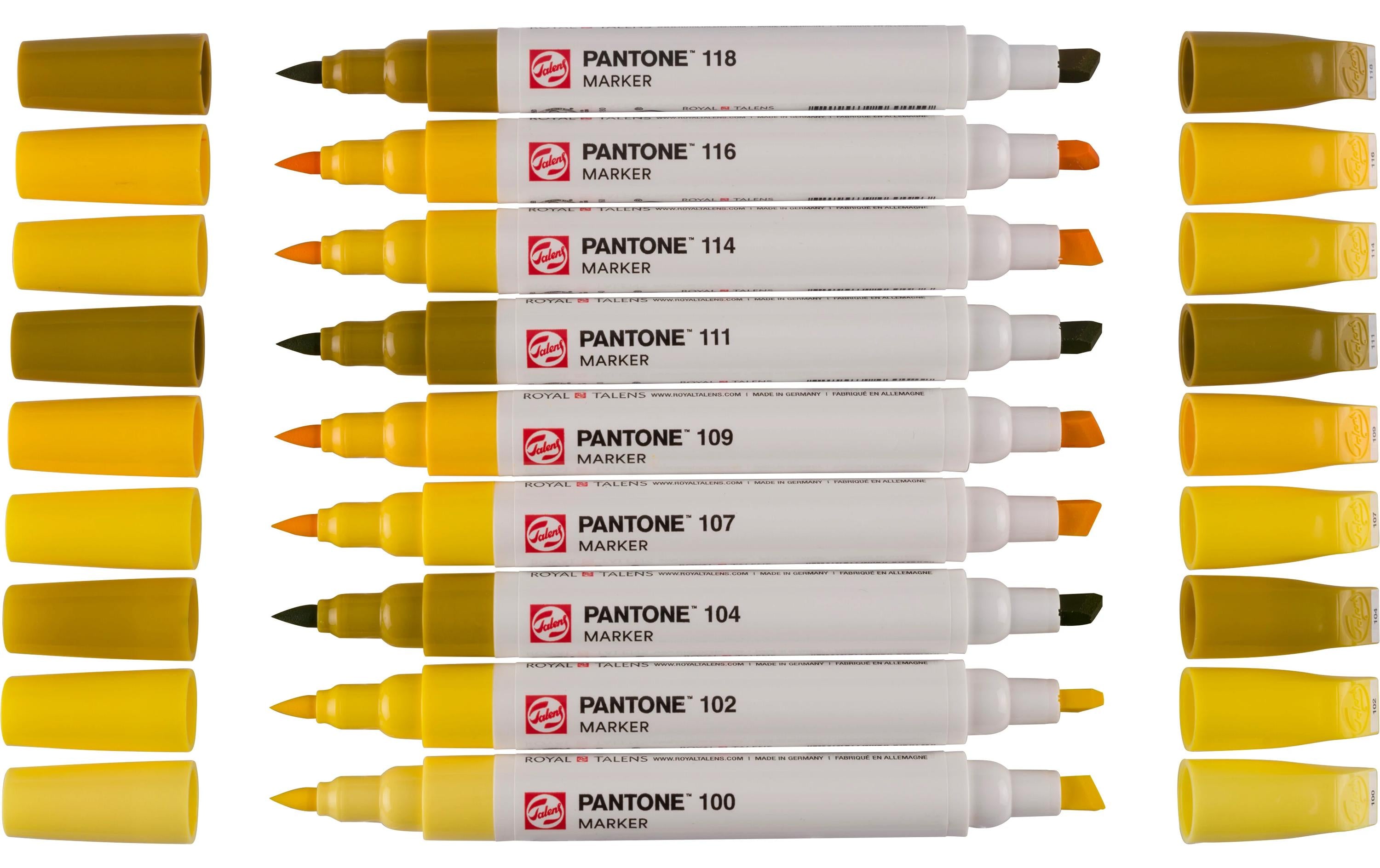 Talens Pantone Marker Set yellow 9 Stück