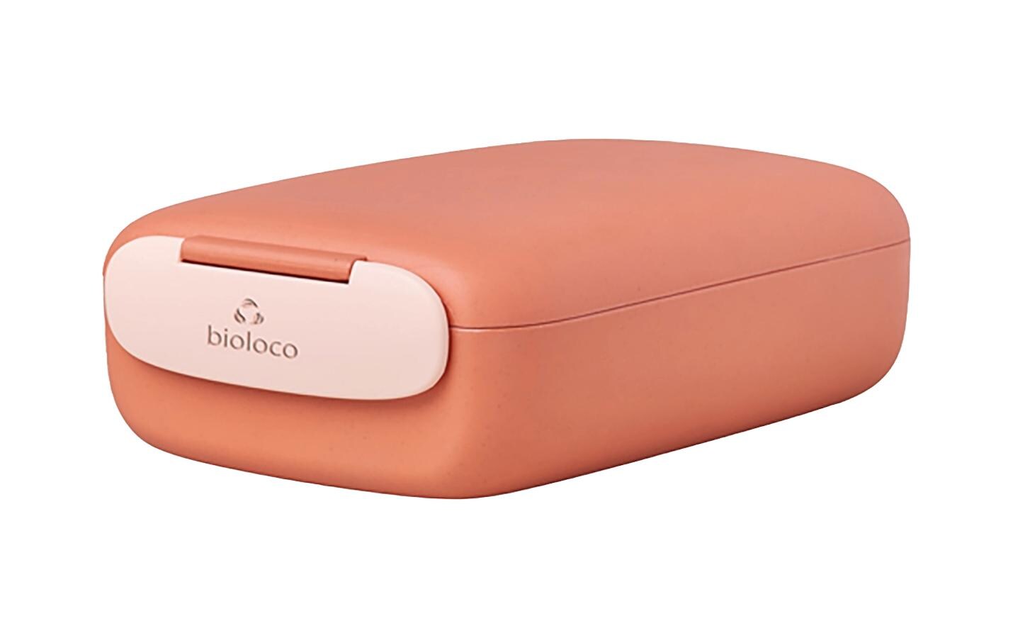 bioloco Lunchbox rectangle  Terracotta 13x19.5x6cm, orange/rosa