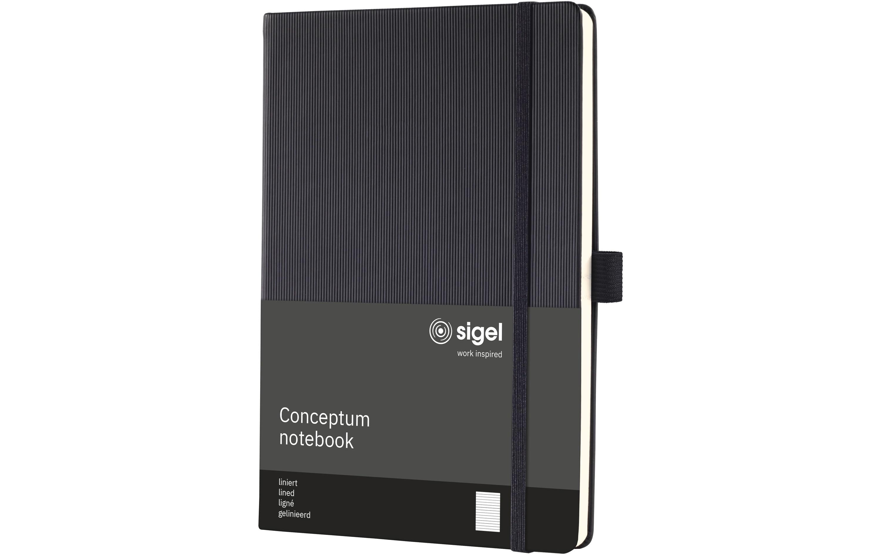Sigel Conceptum Notizbuch A5 194 Blatt liniert, schwarz