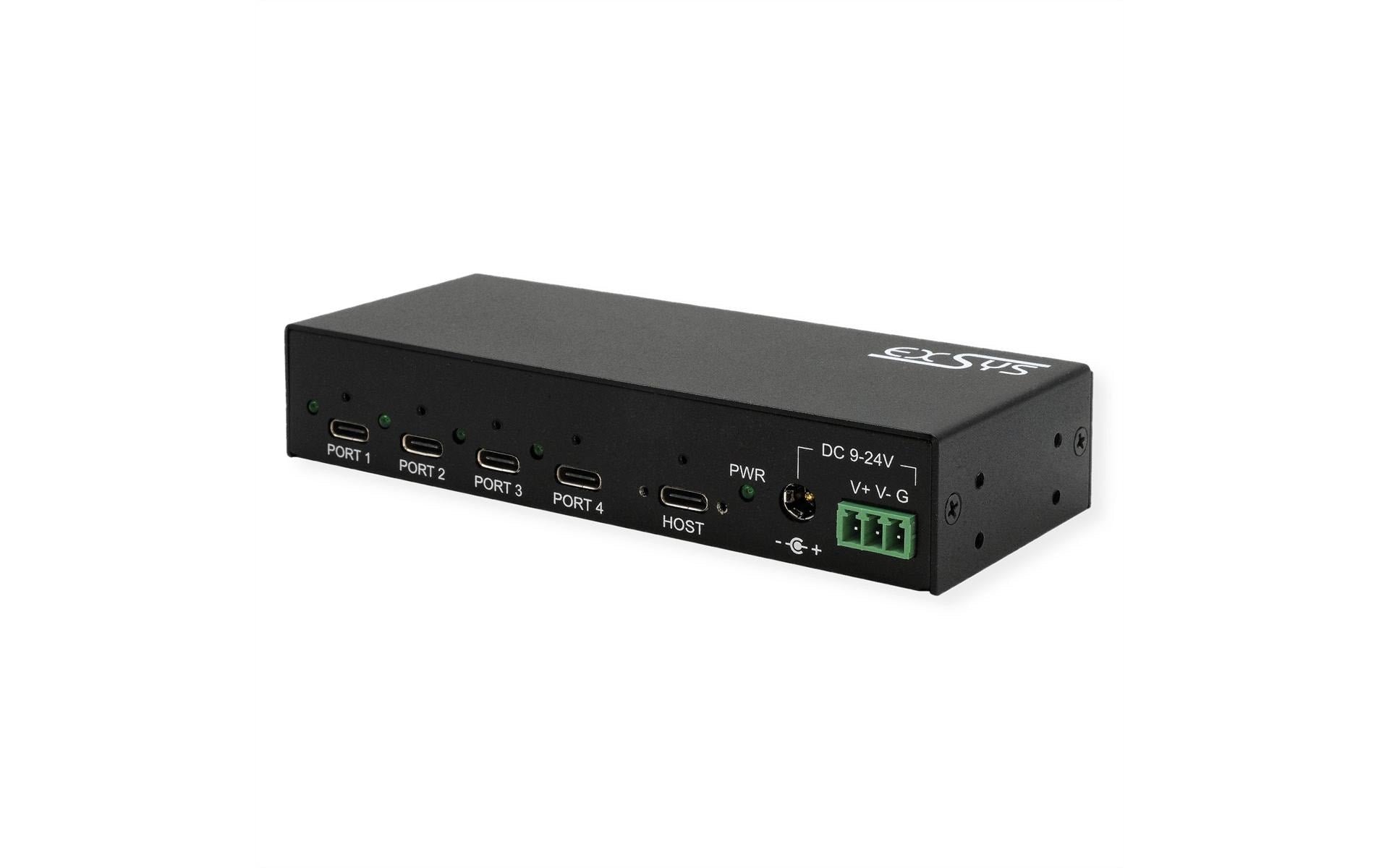 EXSYS EX-12294HMS, 4x USB3.2, Metall HUB 15KV ESD, 4xUSB-C