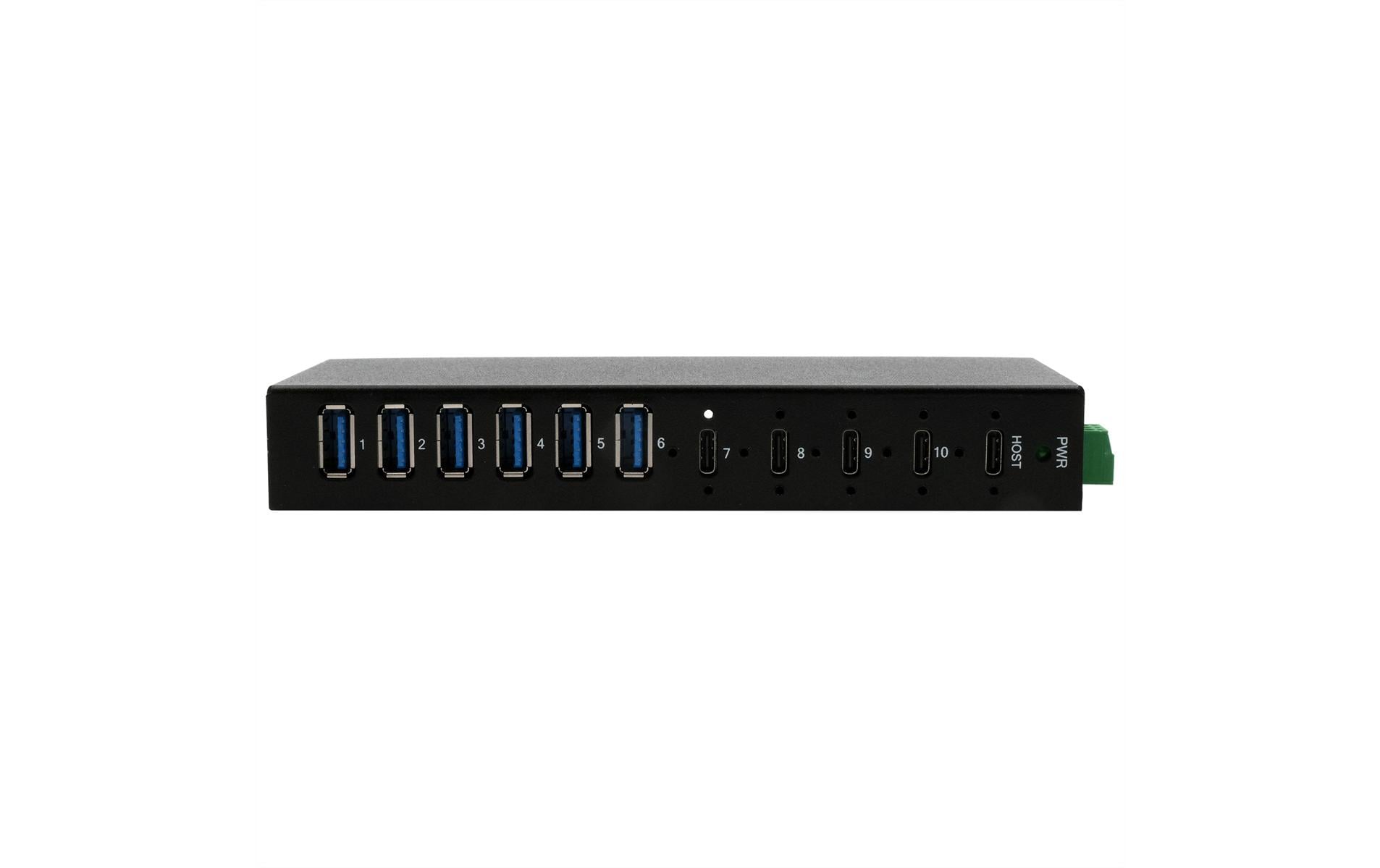 EXSYS EX-12290HMS, 10x USB3.2, Metall HUB 15KV ESD, 4xUSB-C, 6xUSB-A