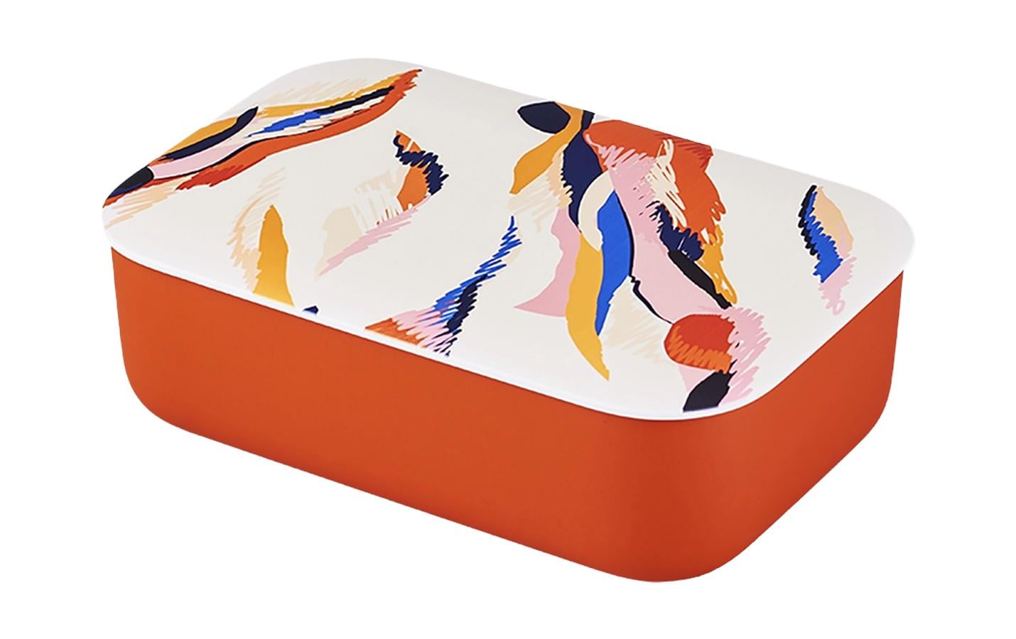 bioloco Lunchbox Classic - abstract pattern 12x17x5cm, mit Abtrennung