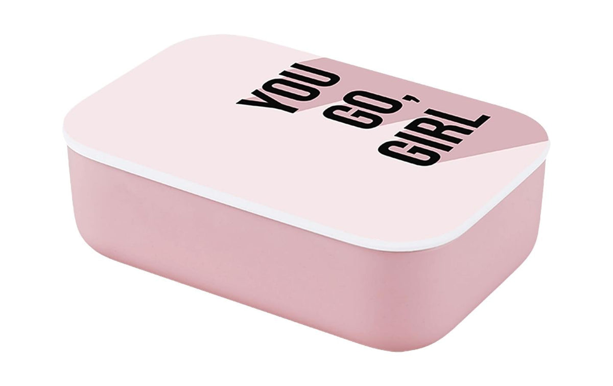 bioloco Lunchbox Classic - You go girl 12x17x5cm, mit Abtrennung