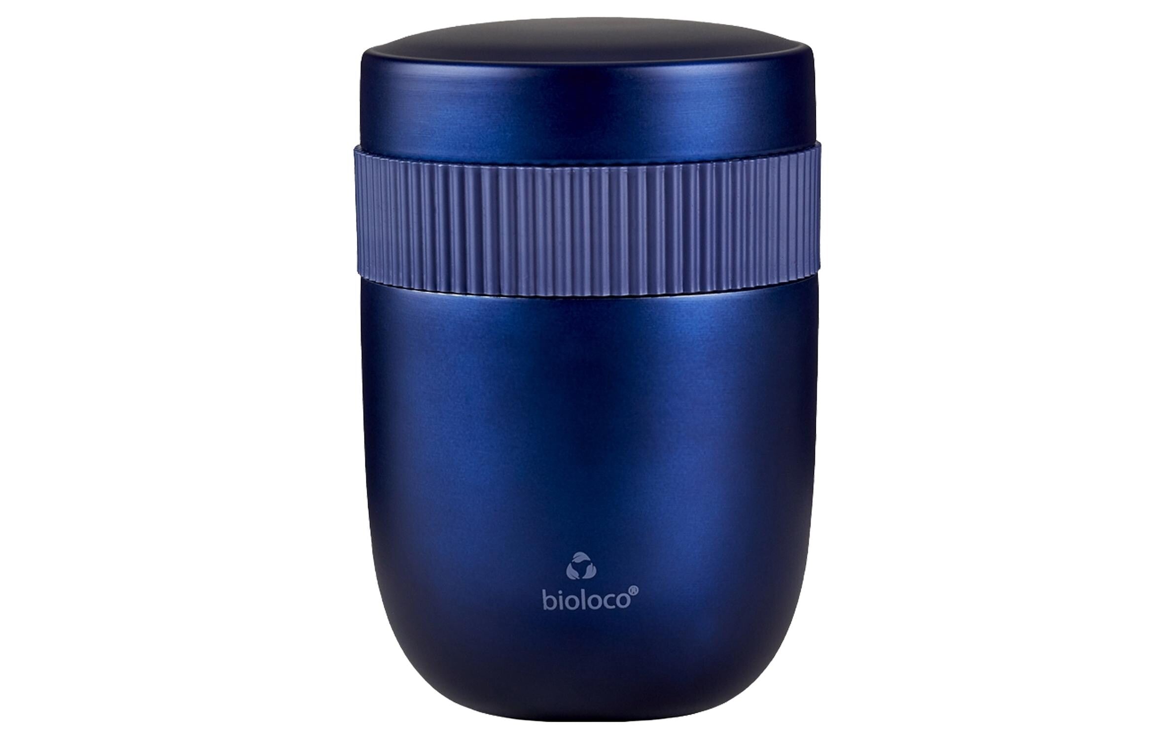 bioloco Lunchpot Edelstahl Sky-Midnight sky 420ml + 200ml, mit 2 separaten Behälter
