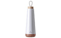 bioloco Thermoflasche Loop-Light grey 500ml , Edelstahl, Holzdeckel