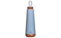 bioloco Thermoflasche Loop-Powder blue 500ml , Edelstahl, Holzdeckel