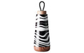 bioloco Thermoflasche Loop Mini-Stripes 350ml , Edelstahl, Holzdeckel