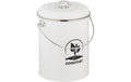 relaxdays Komposteimer mit Geruchsfilter 5.5 Liter, Weiss