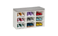 relaxdays Schuhbank mit Sitzfläche Mit 9 Fächern, MDF