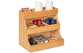 relaxdays Kaffee-Organizer Bambus, 9 Fächer