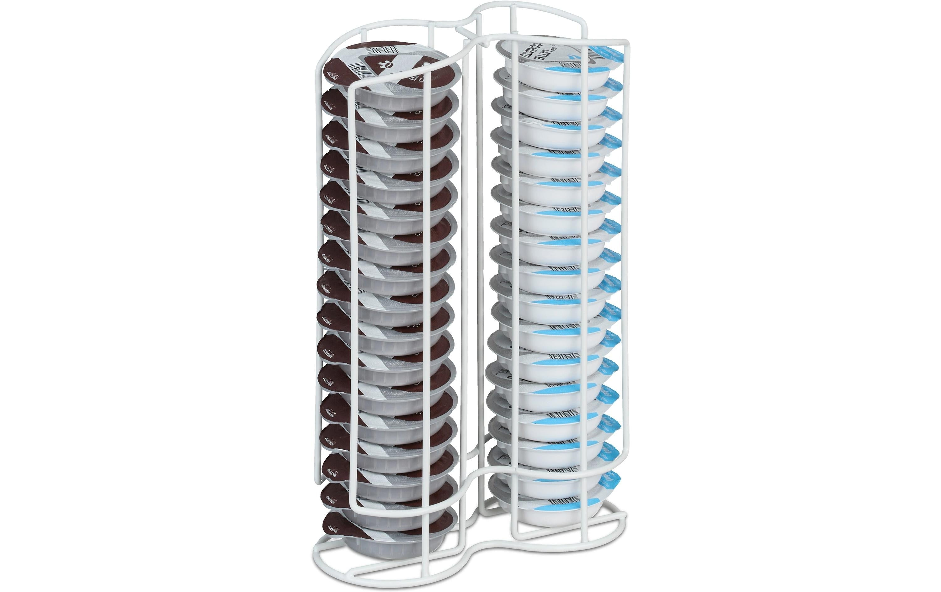 relaxdays Kapselhalter Tassimo für 32 Kapseln, Weiss