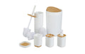 relaxdays Badezimmer Set 6-teilig, Weiss
