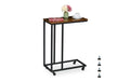 relaxdays Beistelltisch MDF, Braun/Schwarz