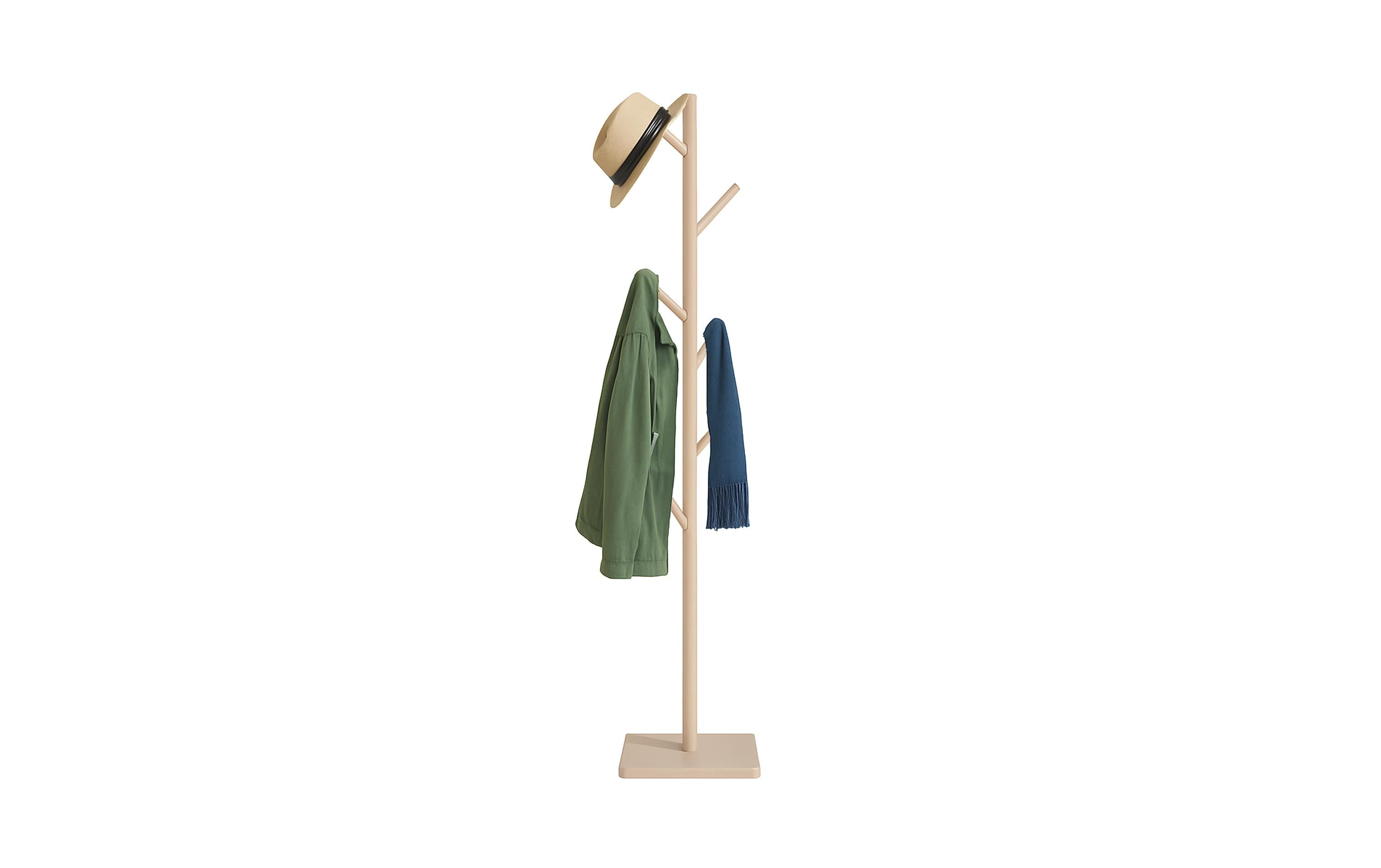 relaxdays Garderobenständer Bambus Beige