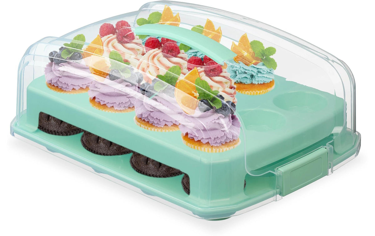 relaxdays Muffin Transport Box Mint