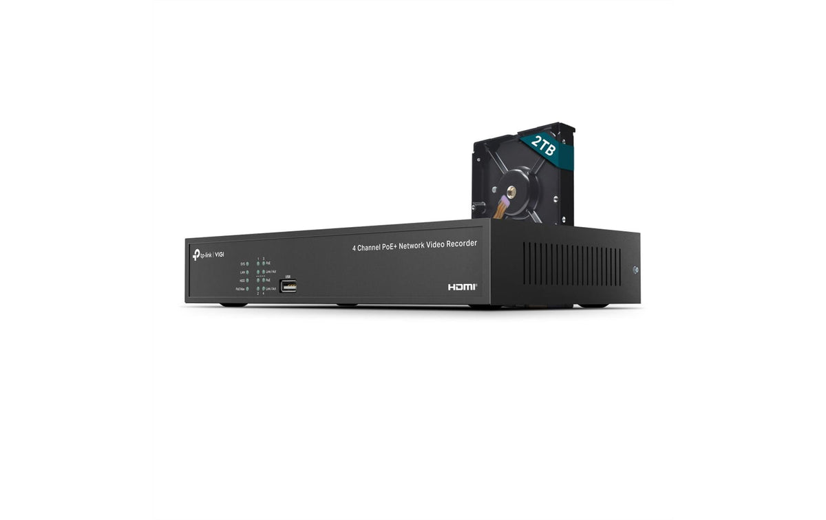 TP-Link VIGI 4 Channel 1x 2TB HDD Preinstalled