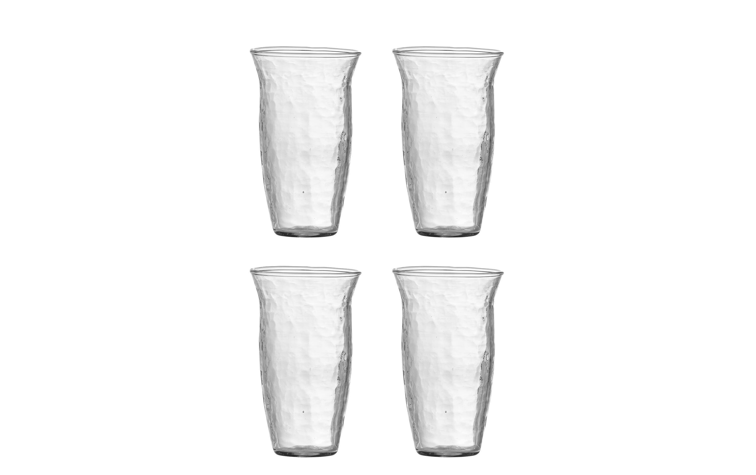 Bloomingville Trinkgläser Asha, 4er Set 8x13 cm (DxH), recyceltes Glas