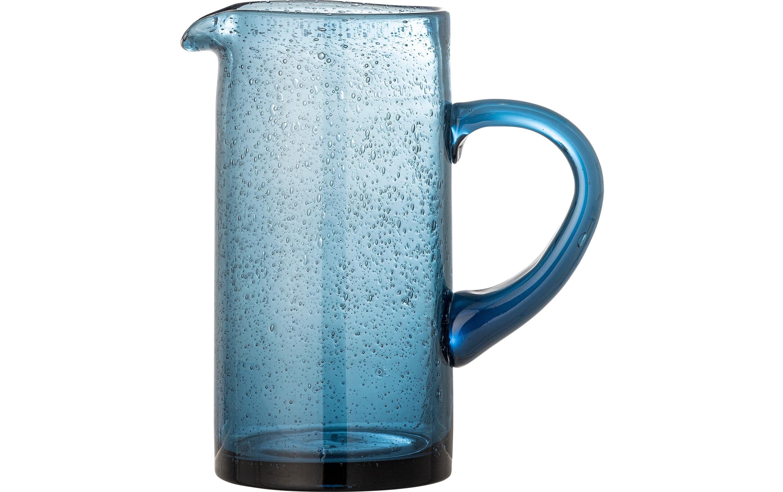Bloomingville Krug Tabby Blau, 17x19.5 cm (DxH), Glas