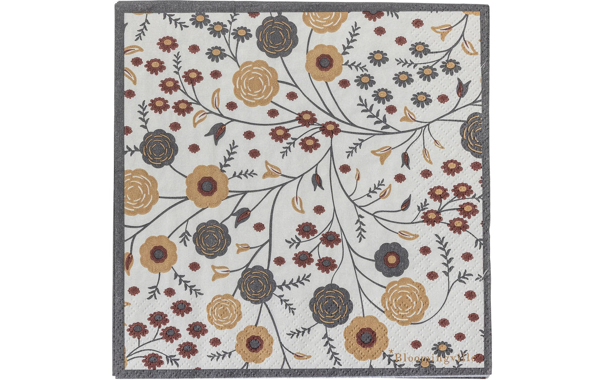 Bloomingville Servietten Eydis, 20 Stück 33x33 cm, Papierservietten
