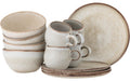 Bloomingville Geschirrset Sandrine,12teilig Nature, Steingut, 8.5x8/15x8/22x2cm (DxH)