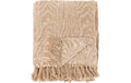 Bloomingville Wohndecke Okapi, 160x130 cm (LxB), Recycelte Baumwolle, Beige