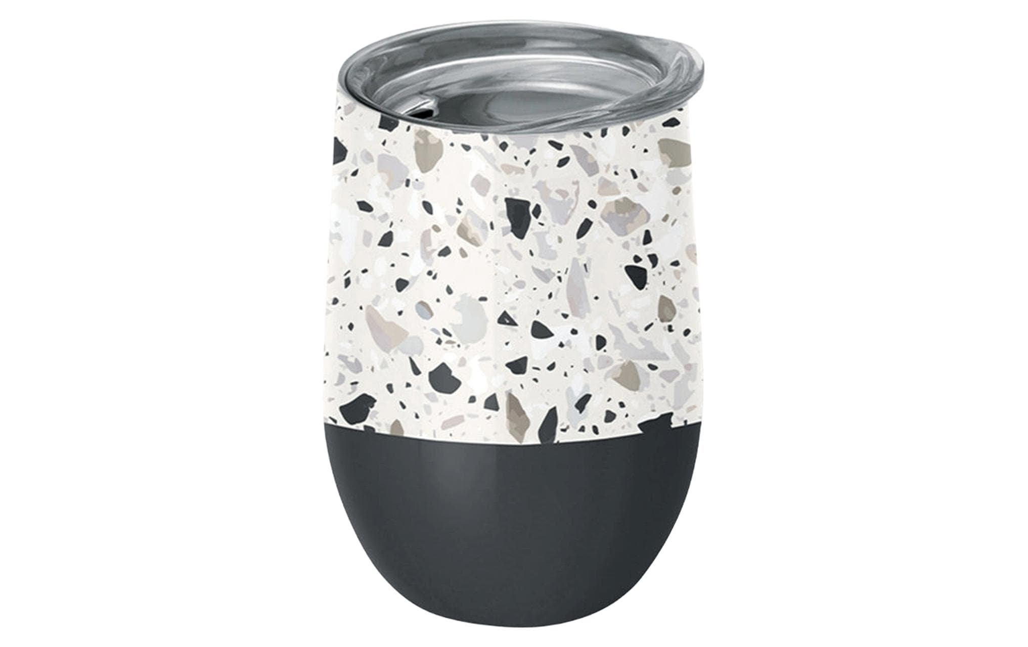 bioloco Thermobecher Office-Terrazzo 420ml, Edelstahl, Titandeckel