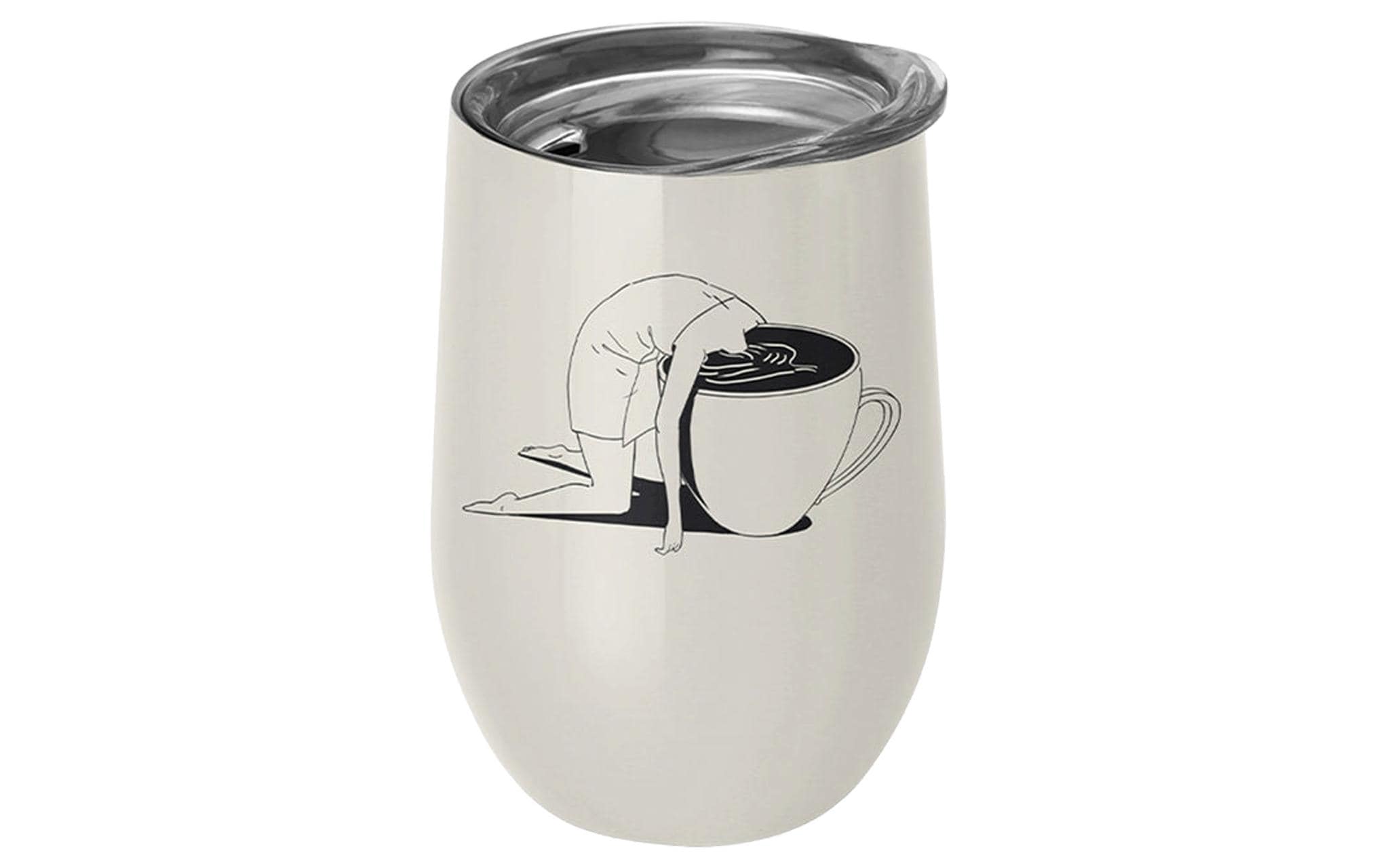 bioloco Thermobecher Office-Take a sip 420ml, Edelstahl, Titandeckel