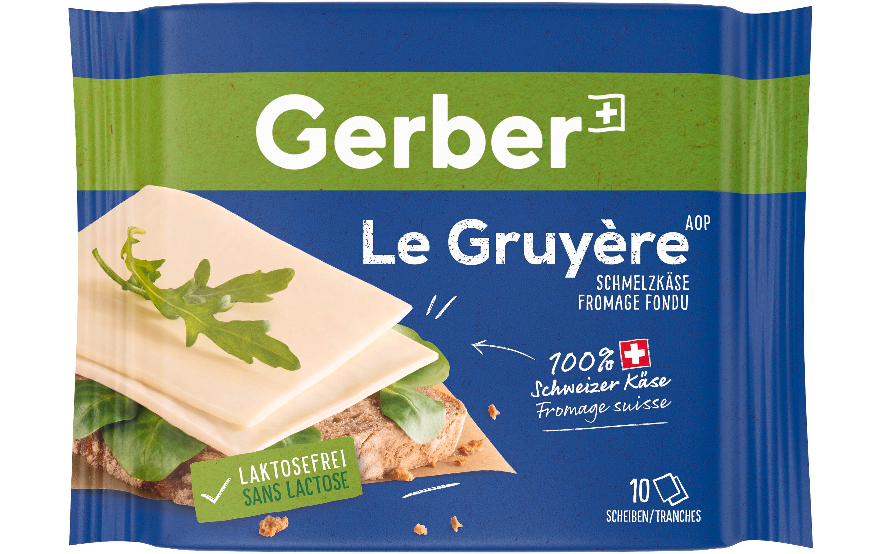Gerber Schmelzkäse Gruyere Scheiben 200g, 10 Portionen
