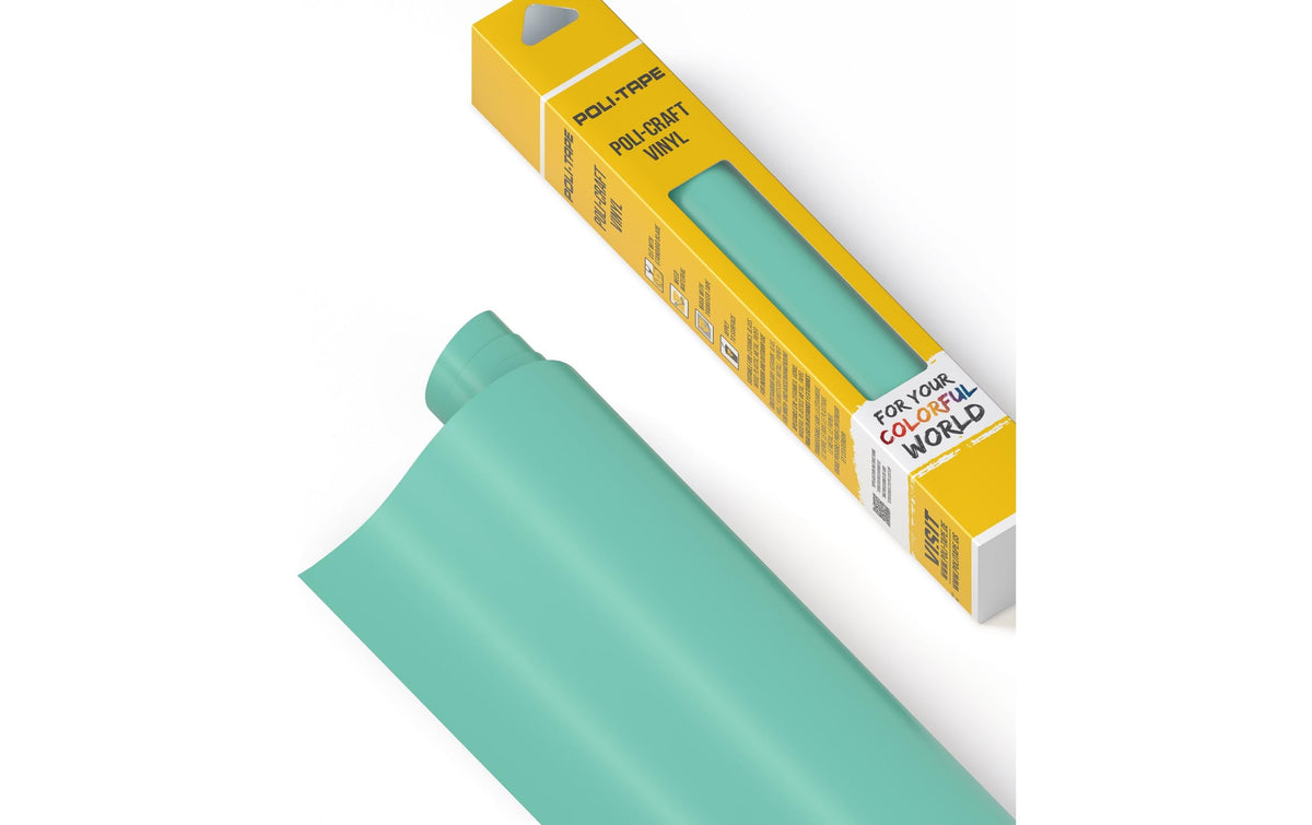 Poli-Tape Vinylfolie Permanent Aquagrün matt, 30,5 cm x 183 cm