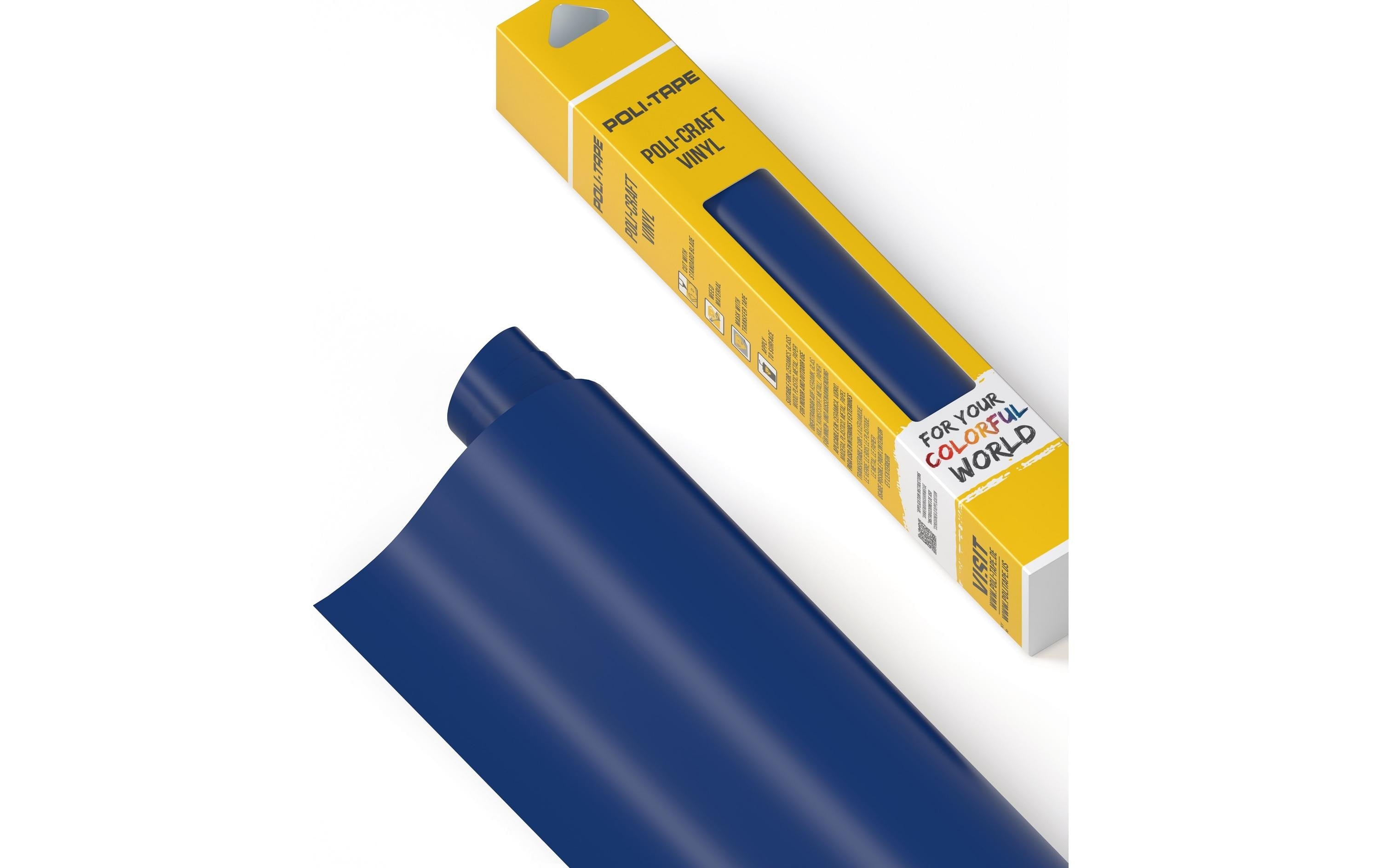 Poli-Tape Vinylfolie Permanent Dunkelblau matt, 30,5 cm x 183 cm