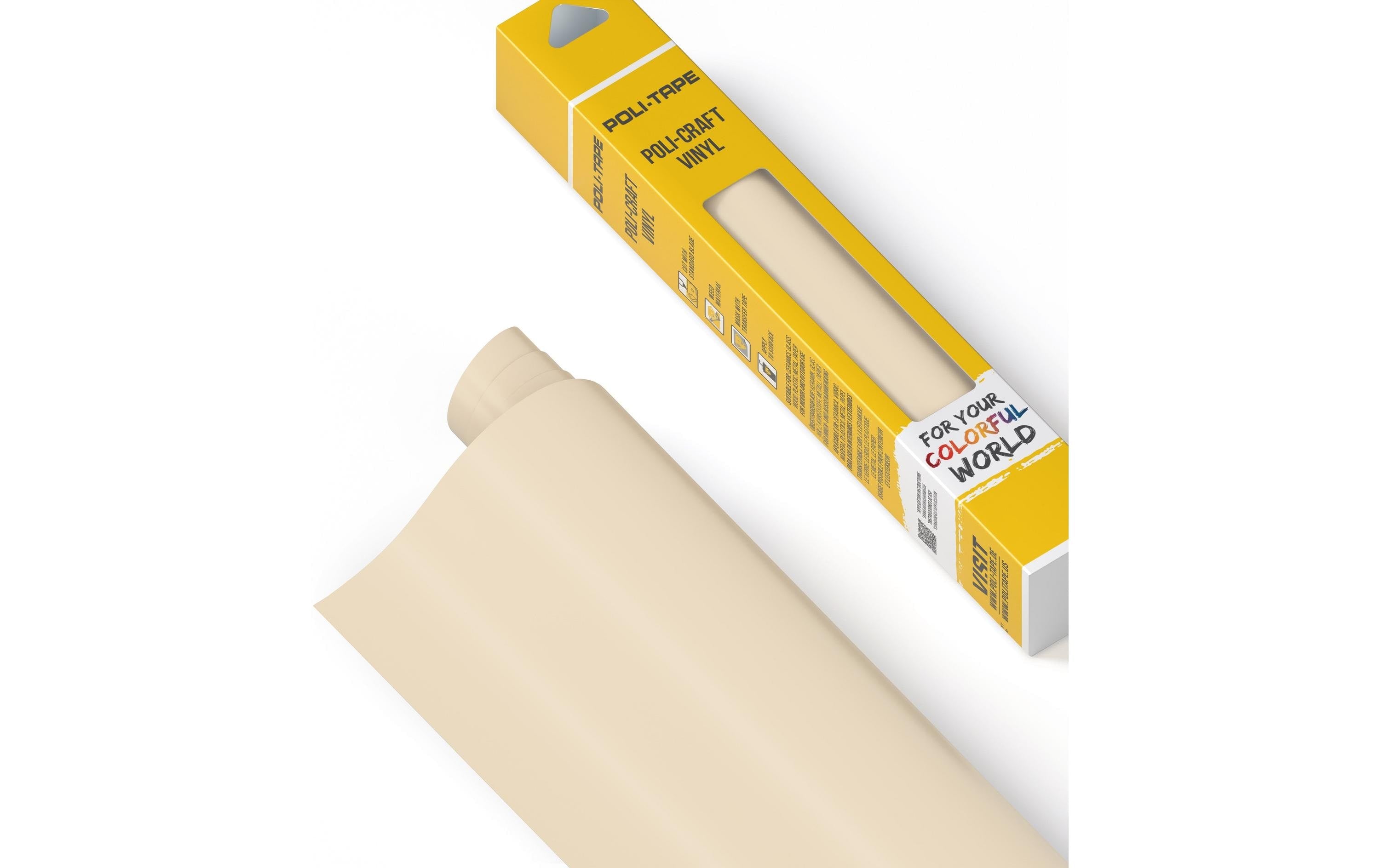 Poli-Tape Vinylfolie Permanent Eierschale matt, 30,5 cm x 183 cm