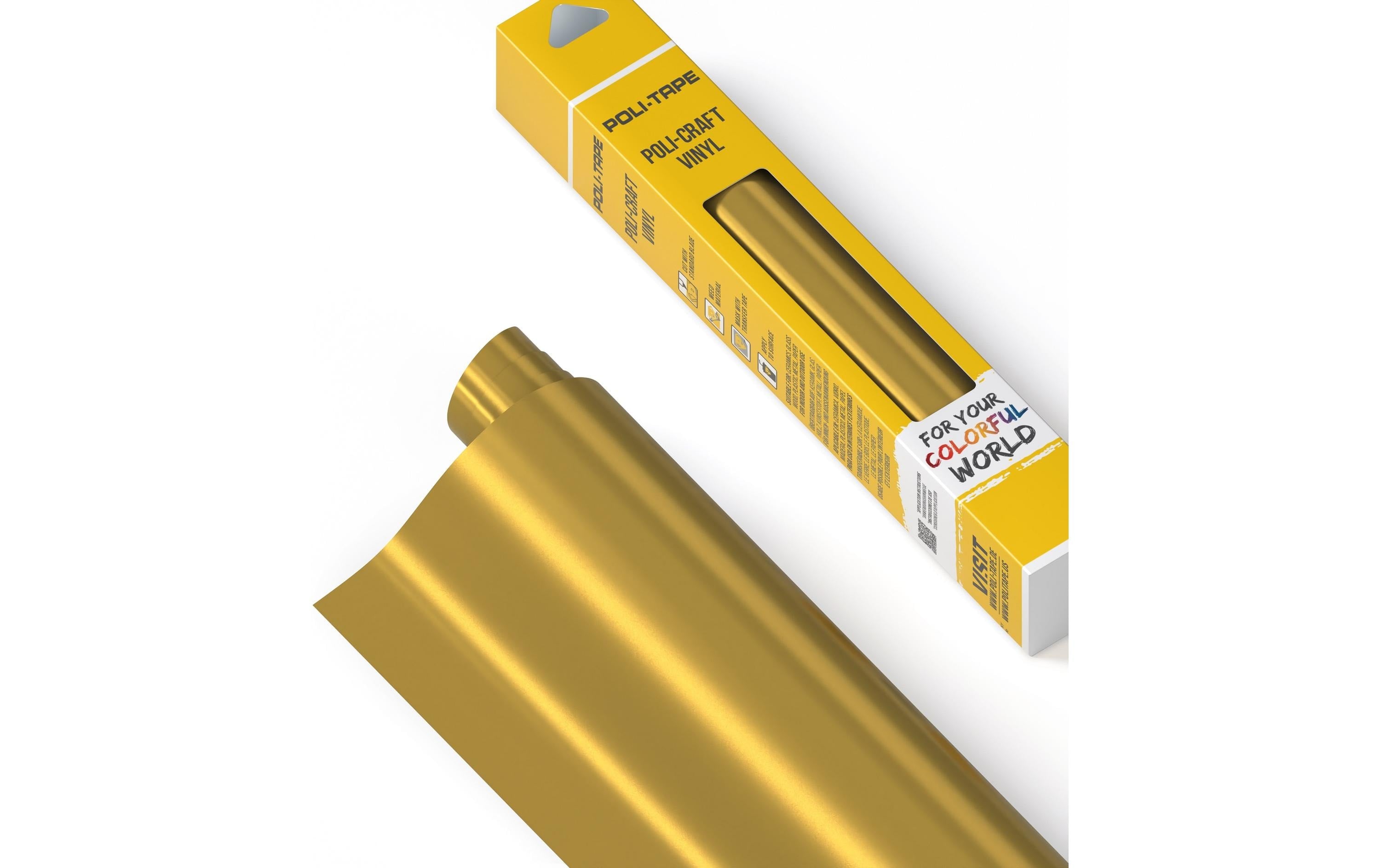 Poli-Tape Vinylfolie Permanent Gold matt, 30,5 cm x 183 cm