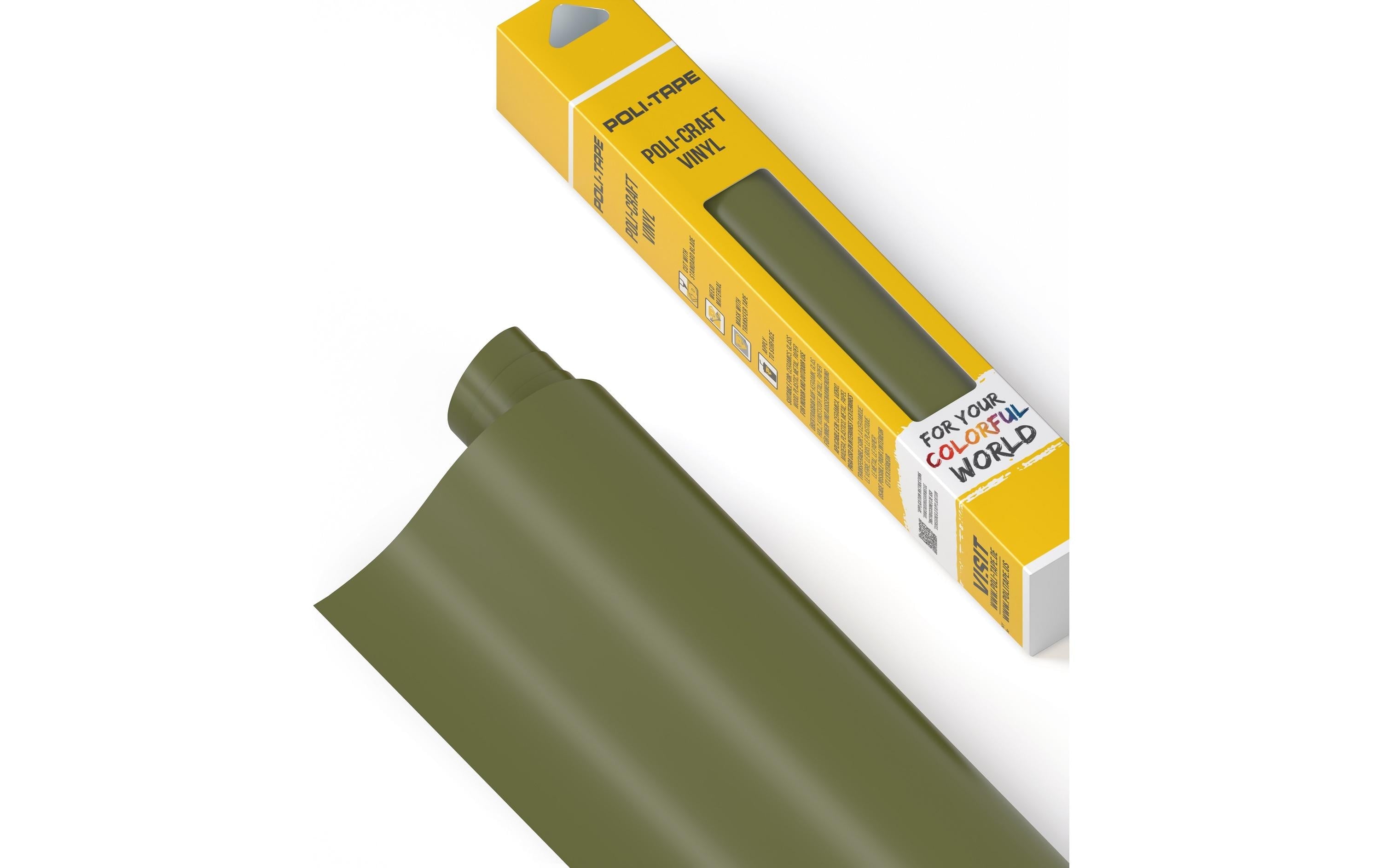 Poli-Tape Vinylfolie Permanent Oliv matt, 30,5 cm x 183 cm