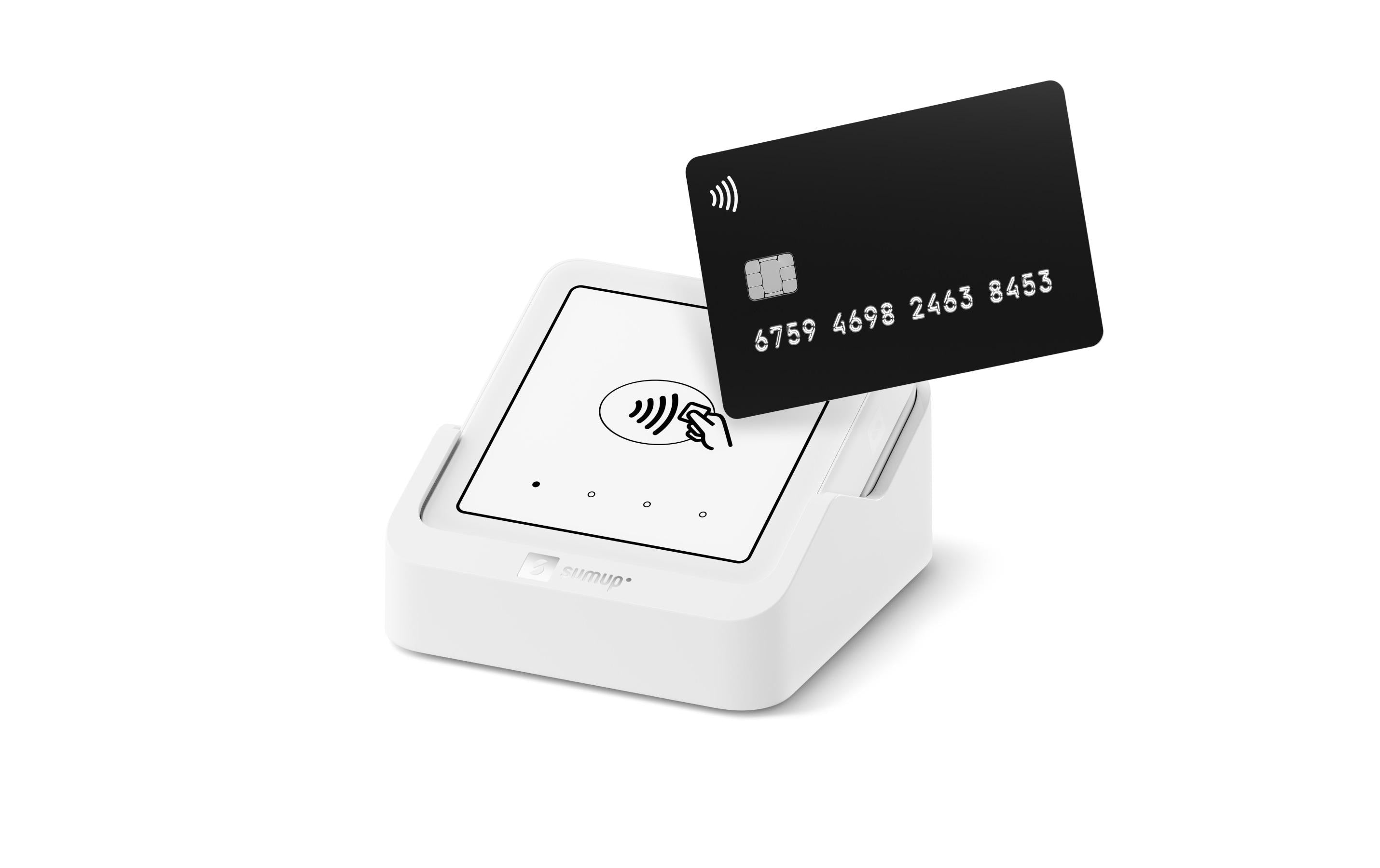 SumUp Solo Kartenterminal und Ladestation Mit Touchscreen