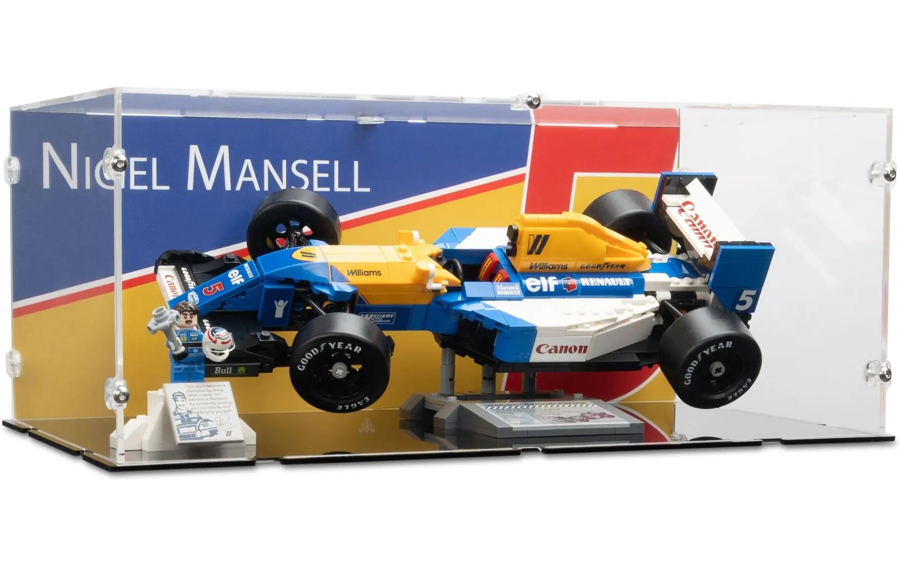 Acryl-Display für LEGO 10353 Williams Racing FW14B mit Nigel Mansell