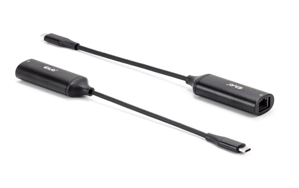 Club 3D, Adapterkabel USB Typ-C/RJ45 10M/100M/1G/2.5G/5 Gbps