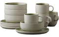 Studio R Brunch-Set North 12 Teile Matte white/Shiny moss Steinzeug