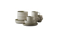 Studio R Brunch-Set North 12 Teile Matte white/Matte moss Steinzeug