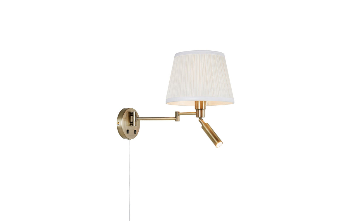MARKSLOJD PIVOT Wandleuchte Weiss/Kupfer exkl. 1x E27 + LED (Festverbaut) max. 60W