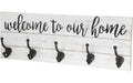 Chic Antique Kleiderhakenbrett crème welcome to our home