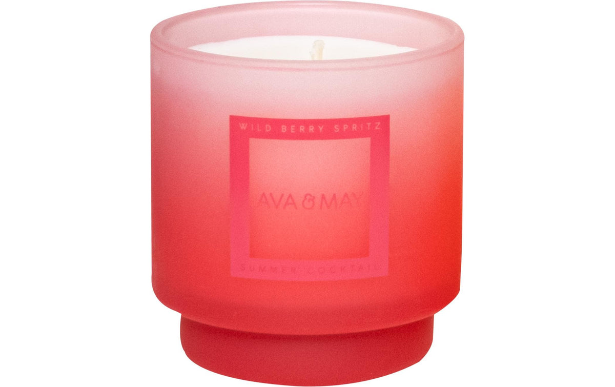 AVA & MAY Duftkerze Wild Berry Spritz 200gr,9.5x8.5cm (HxD), Sojawachs,Brennd.45h