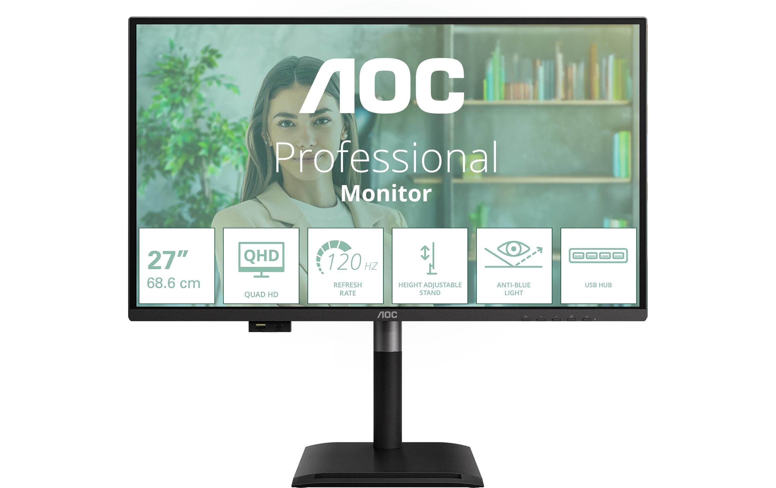 AOC 27" Q27P4U,  IPS, 2560 x 1440, 120 Hz