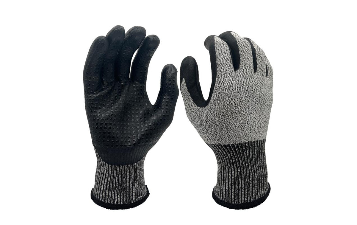 FTM Arbeitshandschuh Grösse 10/XL, sz-ws, schnittfest, 12-er Set