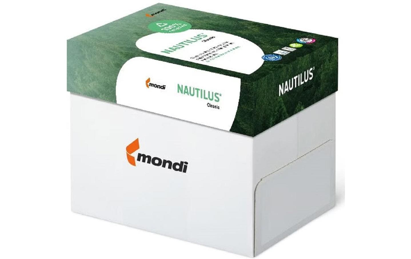 Nautlius Kopierpapier Classic Recycling A4, 80 g/m², 2500 Blatt, blauer Engel