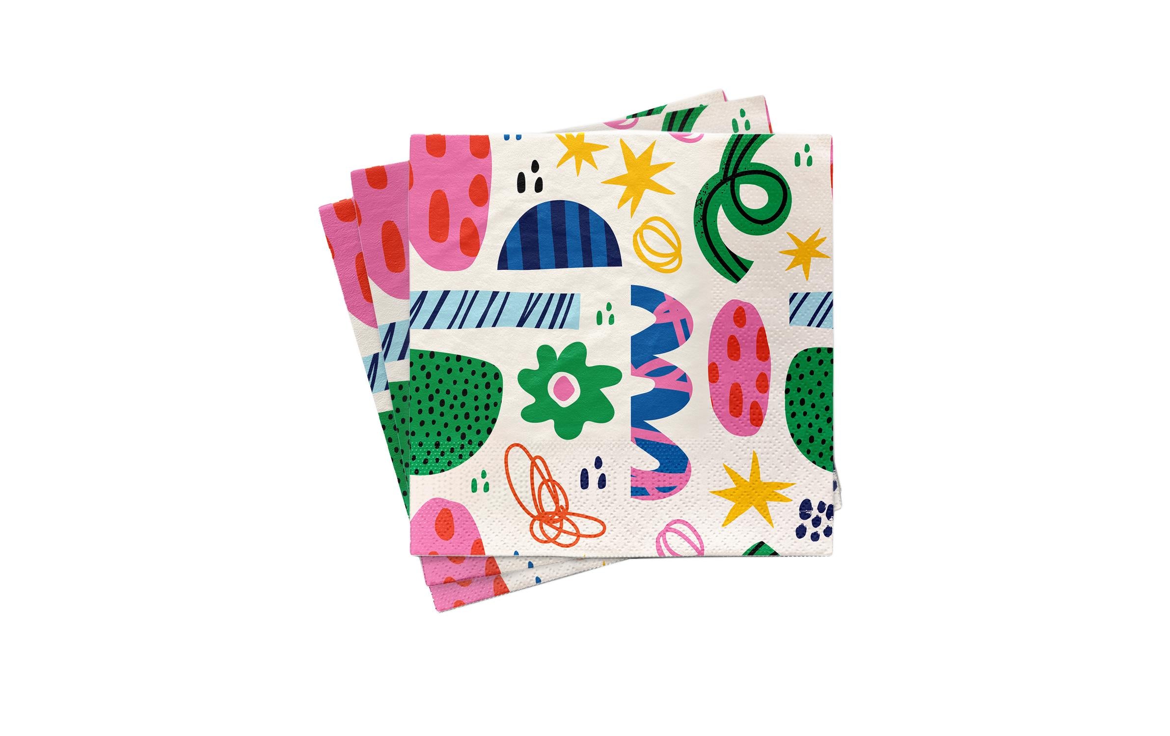 ChicMic Napkin - Its a celebration 33 x 33 cm, bamboo pulp