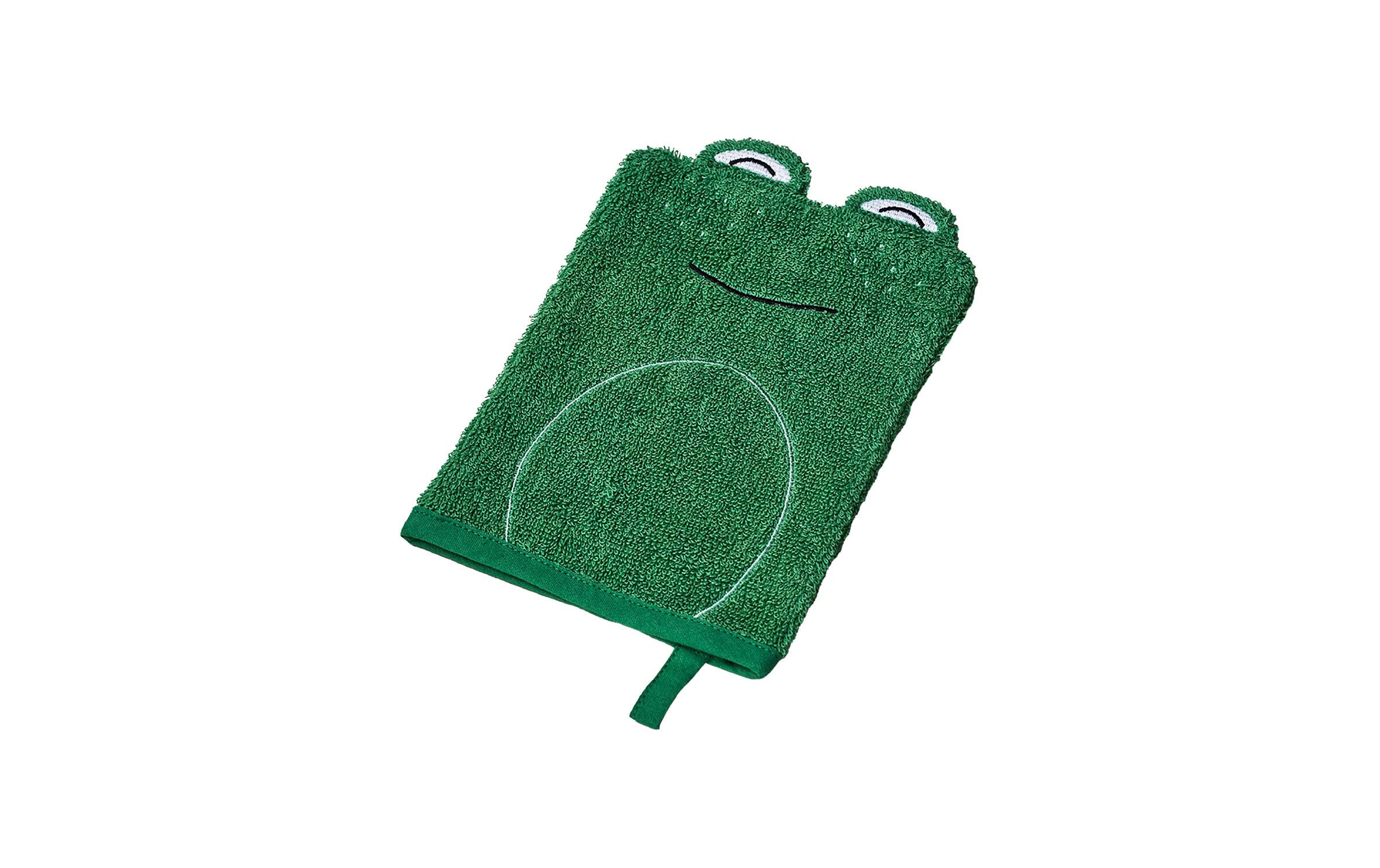 ChicMic Kinder Waschhandschuh-Frog 15x23cm, 100% Bio Baumwolle
