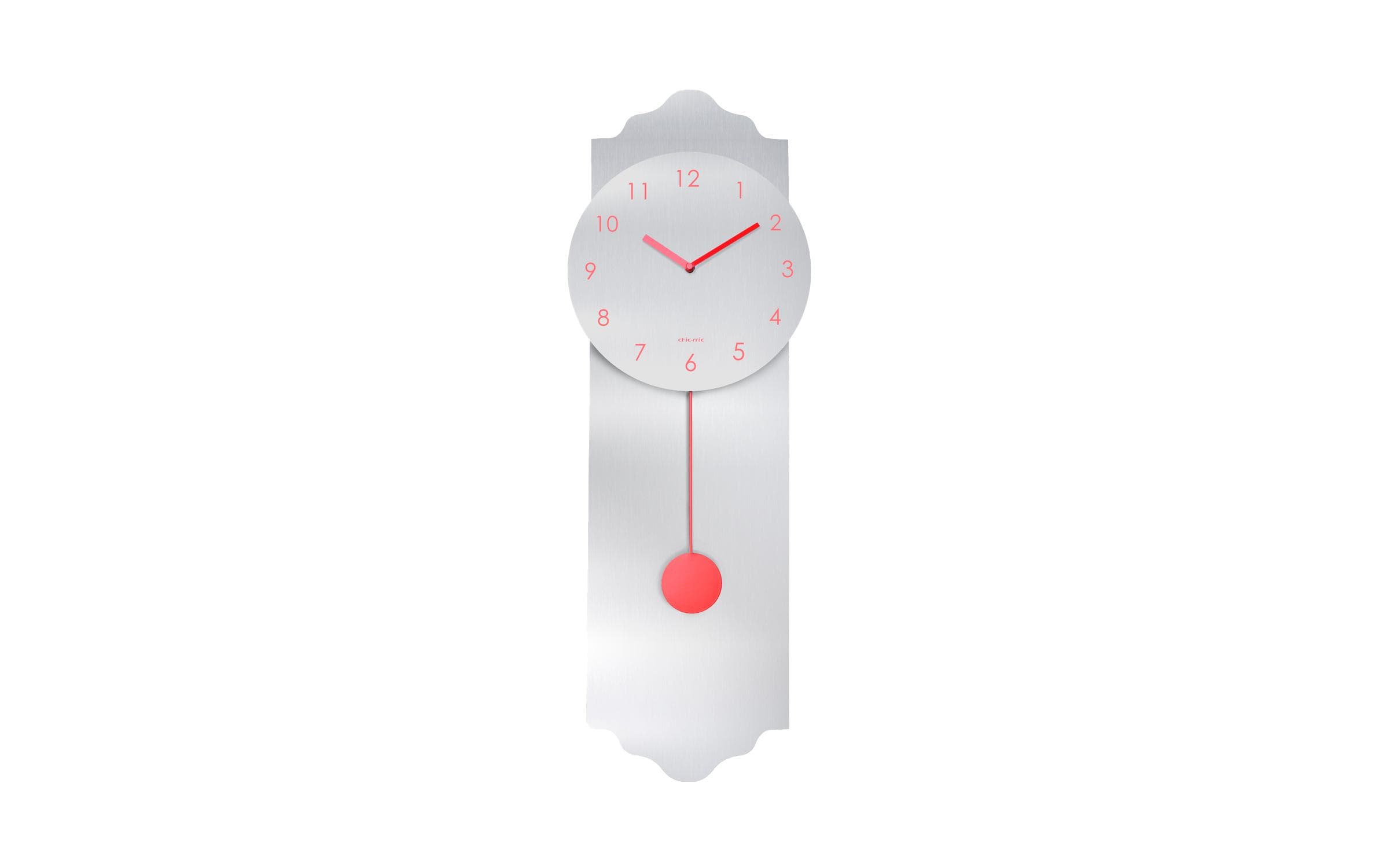 ChicMic Pendelum Clock - Time traveller 24x70cm, Holz, weiss, Batterie exkl.
