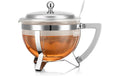 Bodum Chambord Teezubereiter m. Metallgriff Glas, verchromt, m. Edelstahlfilter, 1.0L